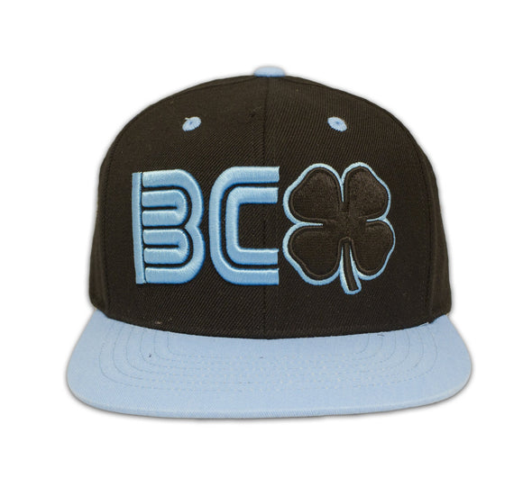 Black Clover Blue and Black Flat Brim Hat front side view